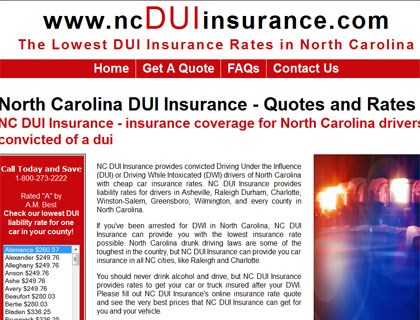NC DUI Insurance